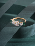 Regal Emerald Cut Gemstone & Pavé Diamond Band