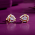 Modern Tear-Shape Diamond Studs