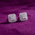 Regal Square Brilliance Stud Earrings