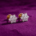 Celestial Radiance Star Diamond Stud Earrings