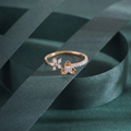 Floral Harmony Rose Gold Diamond Ring