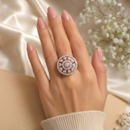 Radiant Circular Diamond Cocktail Ring